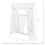 Deflecto Stand-Tall Wall-Mount Literature Rack, Magazine, 9.13w x 3.25d x 11.88h, Clear view 1
