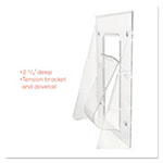 Deflecto Stand-Tall Wall-Mount Literature Rack, Leaflet, 4.56w x 3.25d x 11.88h, Clear view 1