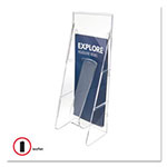 Deflecto Stand-Tall Wall-Mount Literature Rack, Leaflet, 4.56w x 3.25d x 11.88h, Clear view 2