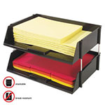 Deflecto Industrial Tray Side-Load Stacking Tray Set, 2 Sections, Letter to Legal Size Files, 16.38