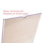 Deflecto Superior Image Slanted Sign Holder with Business Card Holder, 8.5w x 4.5d x 11h, Clear view 5
