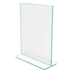 Deflecto Superior Image Premium Green Edge Sign Holders, 8 1/2 x 11 Insert, Clear/Green view 5