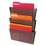 Deflecto Unbreakable DocuPocket 3-Pocket Wall File, Letter, 14 1/2 x 3 x 6 1/2, Smoke view 5