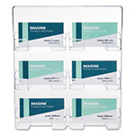 Deflecto 6-Pocket Business Card Holder, 480 Card Cap, 8 1/2 x 9 3/4 x 1 5/8, Clear view 2