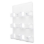 Deflecto 6-Pocket Business Card Holder, 480 Card Cap, 8 1/2 x 9 3/4 x 1 5/8, Clear view 4