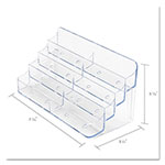 Deflecto 8-Pocket Business Card Holder, 400 Card Cap, 7 7/8 x 3 3/8 x 3 1/2, Clear view 1
