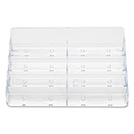 Deflecto 8-Pocket Business Card Holder, 400 Card Cap, 7 7/8 x 3 3/8 x 3 1/2, Clear view 5