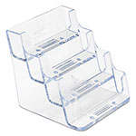 Deflecto 4-Pocket Business Card Holder, 200 Card Cap, 3 15/16 x 3 3/4 x 3 1/2, Clear view 5