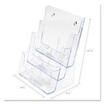 Deflecto 3-Compartment DocuHolder, Magazine Size, 9.5w x 6.25d x 12.63, Clear view 2