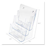 Deflecto 3-Compartment DocuHolder, Magazine Size, 9.5w x 6.25d x 12.63, Clear view 4