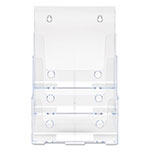 Deflecto 3-Compartment DocuHolder, Magazine Size, 9.5w x 6.25d x 12.63, Clear view 5