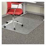 Deflecto EconoMat Occasional Use Chair Mat, Low Pile Carpet, Roll, 46 x 60, Rectangle, Clear view 3