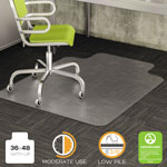 Deflecto DuraMat Moderate Use Chair Mat, Low Pile Carpet, Flat, 36 x 48, Lipped, Clear orginal image