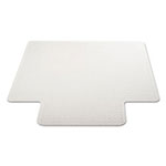 Deflecto DuraMat Moderate Use Chair Mat, Low Pile Carpet, Flat, 36 x 48, Lipped, Clear view 4