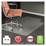 Deflecto RollaMat Frequent Use Chair Mat, Med Pile Carpet, Flat, 36 x 48, Lipped, Clear orginal image