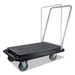 Deflecto Heavy-Duty Platform Cart, 500 lb Capacity, 21 x 32.5 x 37.5, Black view 4