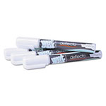 Deflecto Wet Erase Markers, Medium Chisel Tip, White, 4/Pack view 1