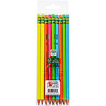 Dixon Ticonderoga Bright Neon No. 2 Pencils - #2 Lead - Black Lead - Neon Barrel - 18 / Box view 4