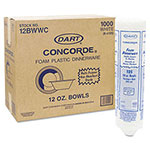 Dart Concorde Foam Bowl, 10 12oz, White, 125/Pack, 8 Packs/Carton view 2