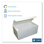 Dixie Tuck-Top One-Piece Paperboard Take-Out Box, 9 x 5 x 4.5, White, 250/Carton view 4