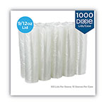 Dixie Cold Drink Cup Lids, Fits 9 oz to 12 oz Plastic Cold Cups, Clear, 100/Sleeve, 10 Sleeves/Carton view 1