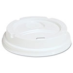 Dixie Dome Drink-Thru Lids, Fits 10, 12, 16oz Paper Hot Cups, White, 1000/Carton view 1