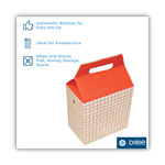 Dixie Take-Out Barn One-Piece Paperboard Food Box, Basket-Weave Plaid Theme, 8 x 5 x 8, Red/White, 125/Carton view 2