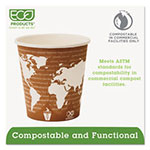 Eco-Products World Art Renewable Compostable Hot Cups, 10 oz., 50/PK, 20 PK/CT view 3