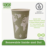 Eco-Products World Art Renewable Compostable Hot Cups, 16 oz., 50/PK, 20 PK/CT view 3