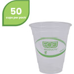Eco-Products GreenStripe Cold Cups - 12 fl oz - 50 / Pack - Clear - Polylactic Acid (PLA) - Cold Drink view 4