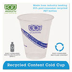 Eco-Products BlueStripe 25% Recycled Content Cold Cups, 12 oz, Clear/Blue, 50/Pk, 20 Pk/Ct view 1