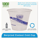 Eco-Products BlueStripe 25% Recycled Content Cold Cups, 9 oz., Clear/Blue, 50/Pk, 20 Pk/Ct view 2