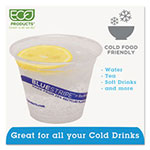 Eco-Products BlueStripe 25% Recycled Content Cold Cups, 9 oz., Clear/Blue, 50/Pk, 20 Pk/Ct view 4