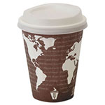 Eco-Products EcoLid 25% Recy Content Hot Cup Lid, White, F/10-20oz, 100/PK, 10 PK/CT view 3