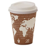 Eco-Products EcoLid 25% Recy Content Hot Cup Lid, White, Fits 8oz Hot Cups, 100/PK, 10 PK/CT view 1