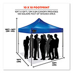 Ergodyne Shax 6000 Heavy-Duty Pop-Up Tent, Single Skin, 10 ft x 10 ft, Polyester/Steel, Blue view 1