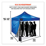 Ergodyne Shax 6051 Heavy-Duty Pop-Up Tent Kit, Single Skin, 10 ft x 10 ft, Polyester/Steel, Blue view 1