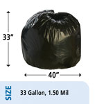 Envision Total Recycled Content Bag, 33" x 40", 1.5 Mil, 33 Gallon, view 1