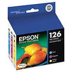 Epson T126520S (126) DURABrite Ultra High-Yield Ink, Cyan/Magenta/Yellow, 3/PK view 1