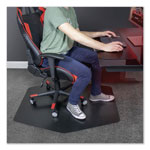 E.S. Robbins Game Zone Chair Mat, For Hard Floor/Medium Pile Carpet, 42 x 46, Black view 3
