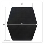 E.S. Robbins Game Zone Chair Mat, For Hard Floor/Medium Pile Carpet, 42 x 46, Black view 4