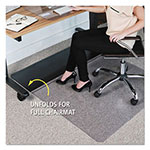 E.S. Robbins Sit or Stand Mat for Carpet or Hard Floors, 45 x 53, Clear/Black view 1