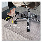 E.S. Robbins Sit or Stand Mat for Carpet or Hard Floors, 36 x 53 with Lip, Clear/Black view 1