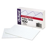Oxford Grid Index Cards, 3 x 5, White, 100/Pack view 1