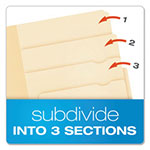 Pendaflex Divide It Up File Folders, 1/2-Cut Tabs, Letter Size, Manila, 24/Pack view 1