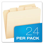 Pendaflex Divide It Up File Folders, 1/2-Cut Tabs, Letter Size, Manila, 24/Pack view 3