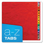 Pendaflex Expanding Desk File, A-Z, Letter, Acrylic-Coated Pressboard, Red view 3