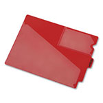 Pendaflex Colored Poly Out Guides with Center Tab, 1/3-Cut End Tab, Out, 8.5 x 11, Red, 50/Box view 2