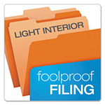 Pendaflex Colored File Folders, 1/3-Cut Tabs, Letter Size, Orange/Light Orange, 100/Box view 2