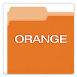 Pendaflex Colored File Folders, 1/3-Cut Tabs, Letter Size, Orange/Light Orange, 100/Box view 3